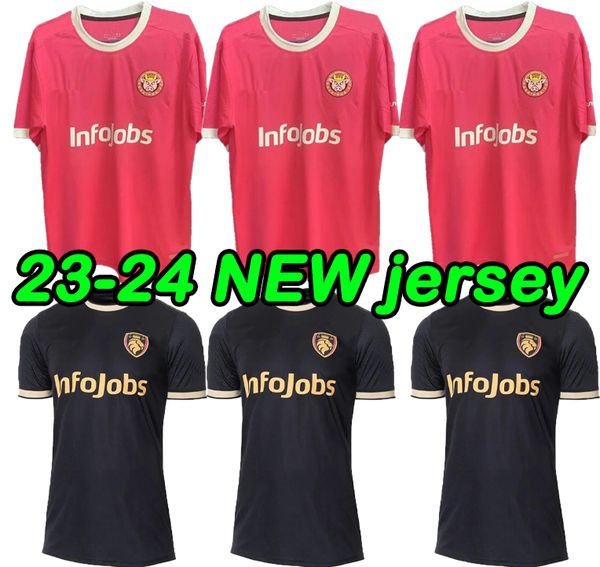 2023 2024 porcinos fc soccer jerseys home away 23 24 sevens kings league chicharito ronaldinho pique football shirts top, Black;yellow